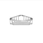 Corner Sponge Dish W270 x D210 x H70 Chrome