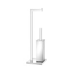 Standing Toilet Roll/Brush Holder Chrome