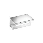 Monogram Toilet Roll Holder with cover Chrome
