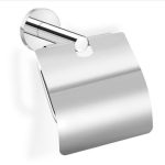 Twist Toilet Roll Holder with Cover Chrome