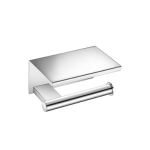 Academia Toilet Roll Holder With Cover Chrome