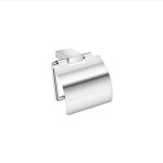 Academia Spare Toilet Roll Holder with cover Chrome