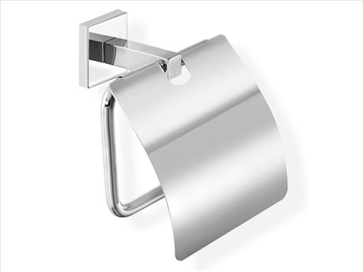 Strong Toilet Roll Holder with Cover Chrome