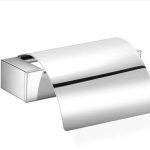 Allegory Toilet Roll Holder with Cover Chrome