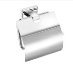 Enigma Toilet Roll Holder with Cover Chrome