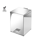 Square Waste Basket 5L Soft Closing - Inox