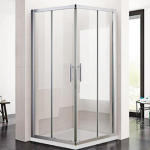 Corner Sliding 100X100X200 Clear Glass 6mm Chrome Frame