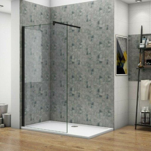 Clear Glass 8mm 110X200 Black Matt Frame