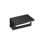 Monogram Toilet Roll Holder with cover Black Mat
