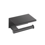 Academia Toilet Roll Holder With Cover Black Mat