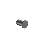 Academia Single Bath Robe Hook Black Mat