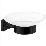 Enigma Glass Soap Dish Matt Black