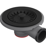 Franke Semi-Integrated Basket Strainer Kit with Overflow Matte Black