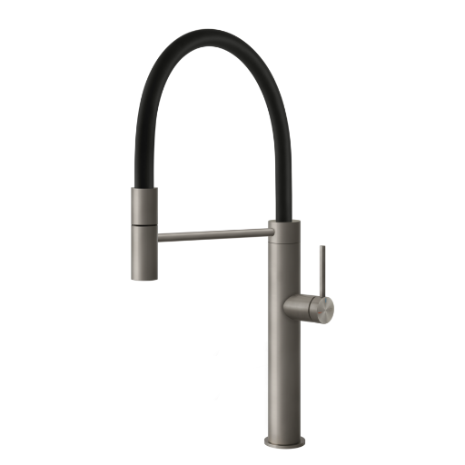 GESSI 316 KITCHEN Semi- professional sink mixer - Steel Brushed