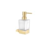 Monogram Dispenser wall mounted Brushed Brass