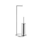 BATH ACCESSOR. Floor Standing Toilet  Brush Holder - Chrome