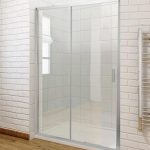 Sliding 114-118X200cm Clear Glass 6mm Chrome Clear Glass