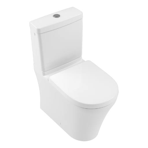Villeroy Boch O.Novo Rimless Floor-Standing, Back to Wall With Seat 9M38S101