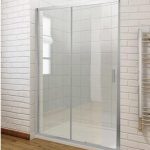 Sliding 154-158X200cm Clear Glass 6mm Chrome Clear Glass