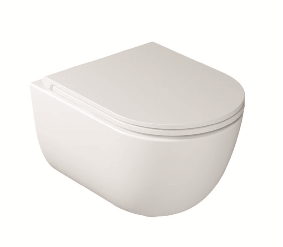 7334-7330.jpg Dream Wall-hung Rimless Including Soft Closing Slim Seat White - Image 1