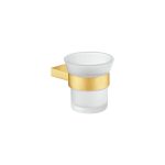 Academia Glass Holder wall mounted Golden Brass Brushed